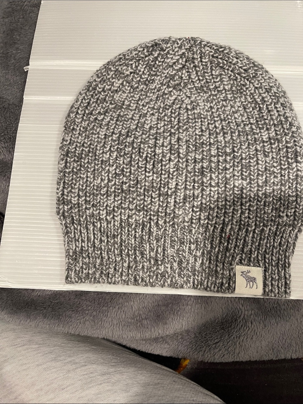 abercrombie kids Gray Marled Knit Beanie